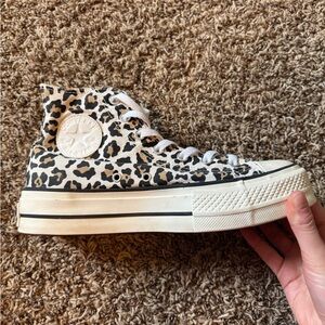 Converse Leopard Print High-Top Sneakers